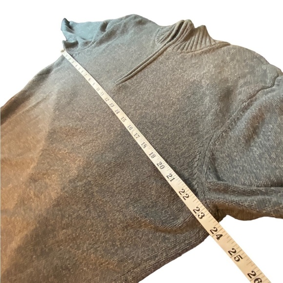 Eddie Bauer 1/4 Zip Brown Knit Pullover Sweater Men's Size TL - Picture 5 of 8